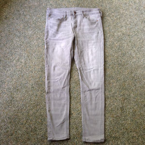 MUJI Stretch Skinny Gray Jeans 25 Petite